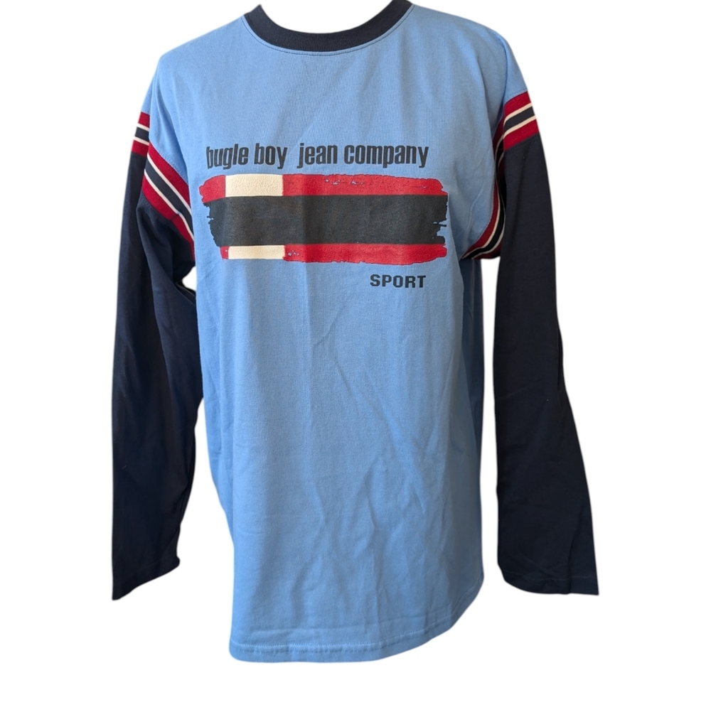 90s Y2K‎ Vintage Bugle Boy Blue & Red Shirt Size 18 NWT